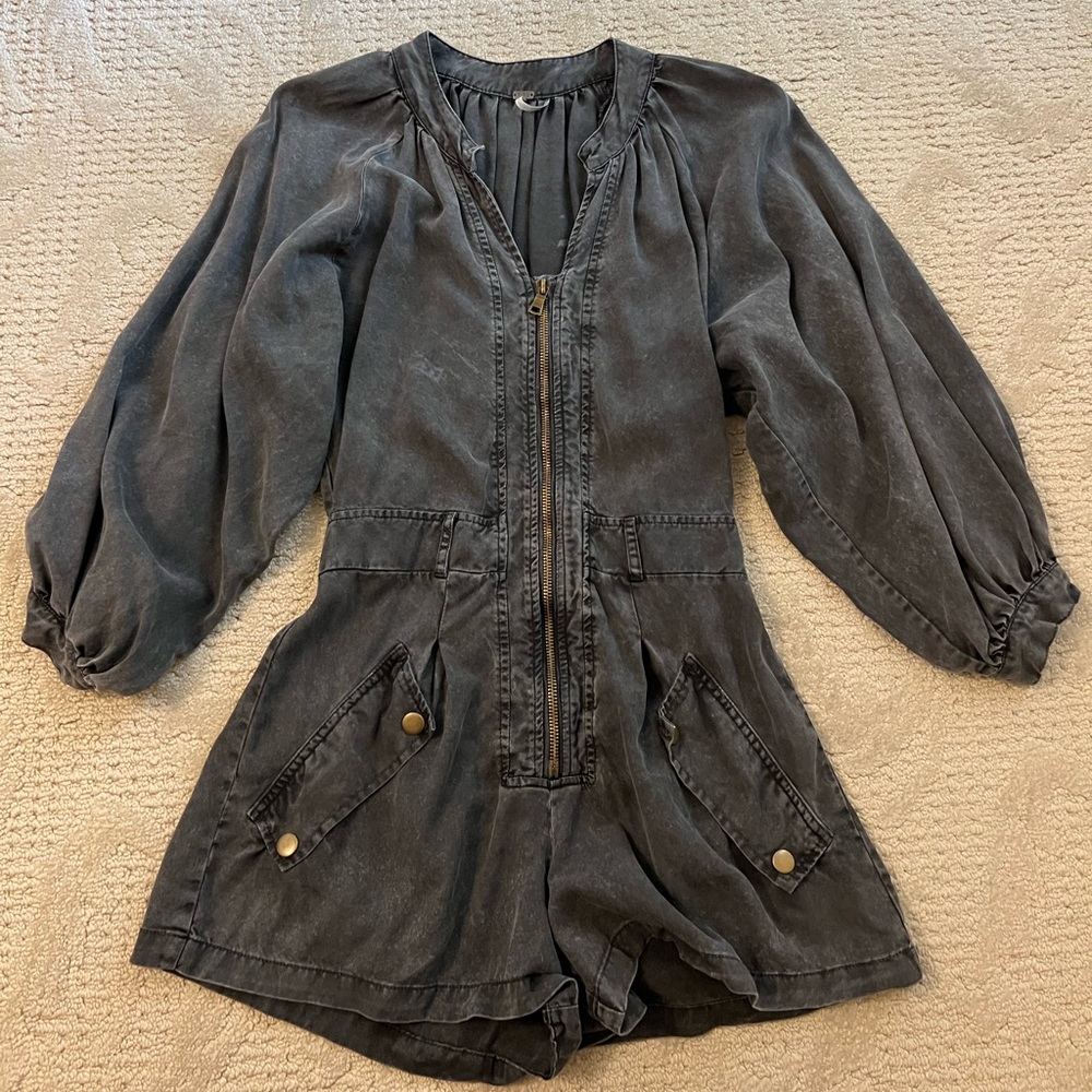 YFB Zip-Up Utility Romper XS
